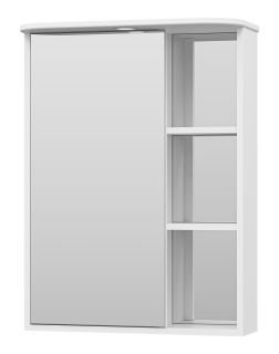 Зеркальный шкаф с подсветкой Misty Венера левый 60см белый